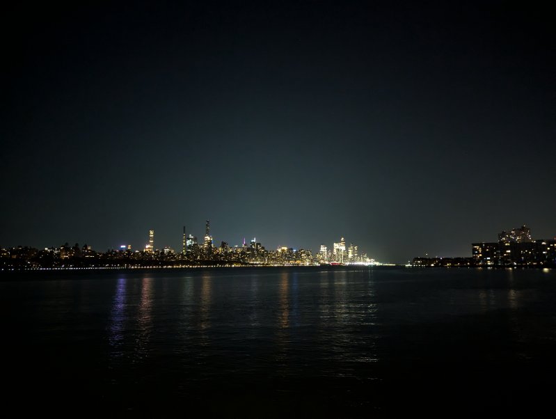 A view across Hudson River towards the shiny Manhattan (October 2024)