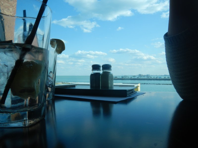 Lunch with a view to Lake Michigan (April 2015)