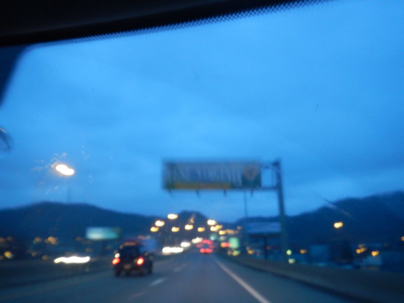 A bit blurry proof that we've been to West Virginia. To tell the truth, the appearance of WV took me by surprise. I might need to work a bit on my geography skills. (April 2015)