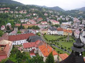 View to main square from castle tower (July 2007)